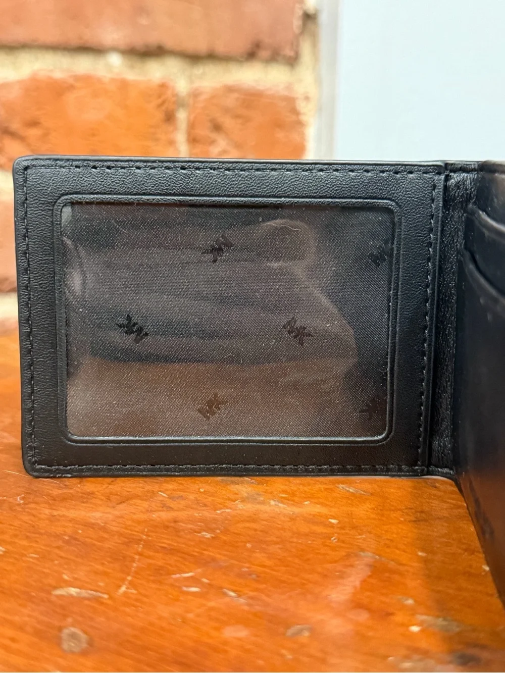 Michael Kors MK Signature Black Slim Small Bifold Wallet Leather ID Men’s